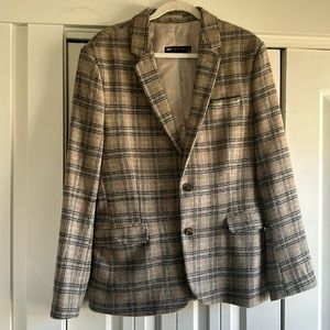 Tan checkered blazer